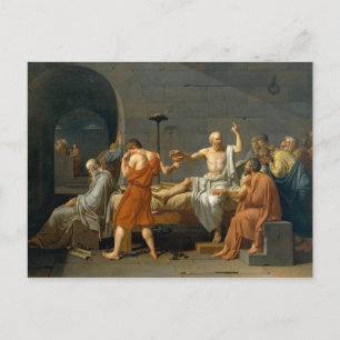 De dood van Socrates door Jacques-Louis David Briefkaart