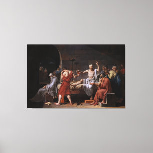 De dood van Socrates door Jacques Louis David Canvas Afdruk