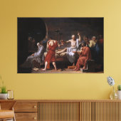 De dood van Socrates door Jacques Louis David Canvas Afdruk (Insitu (Woonkamer))