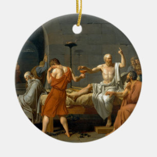 De dood van Socrates door Jacques-Louis David Keramisch Ornament