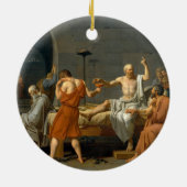 De dood van Socrates door Jacques-Louis David Keramisch Ornament (Achterkant)
