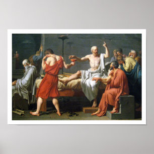 De dood van Socrates door Jacques-Louis David Poster