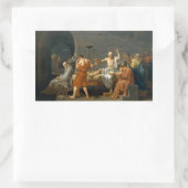 De dood van Socrates door Jacques-Louis David Rechthoekige Sticker (Tas)