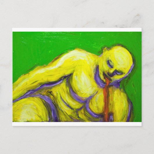 De dood van Socrates (expressionisme-portret) Briefkaart (Voorkant)