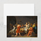 De dood van Socrates, La Mort de Socrate, 1787 Bedankkaart (Voorkant / Achterkant)