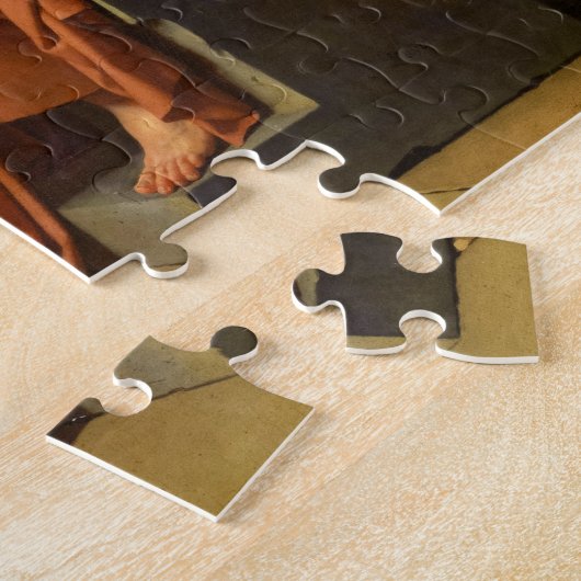 De dood van Socrates, La Mort de Socrate, 1787 Legpuzzel (Zijkant)