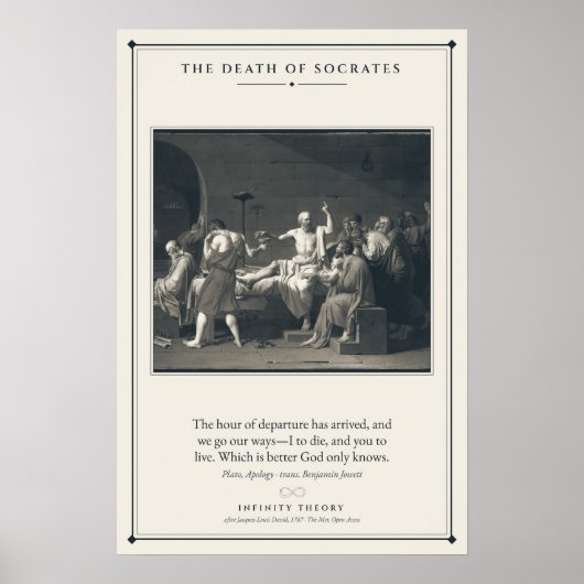 De dood van Socrates naar Jacques-Louis David Poster (Voorkant)