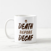 De dood voor Decaf. Koffiemok (Links)