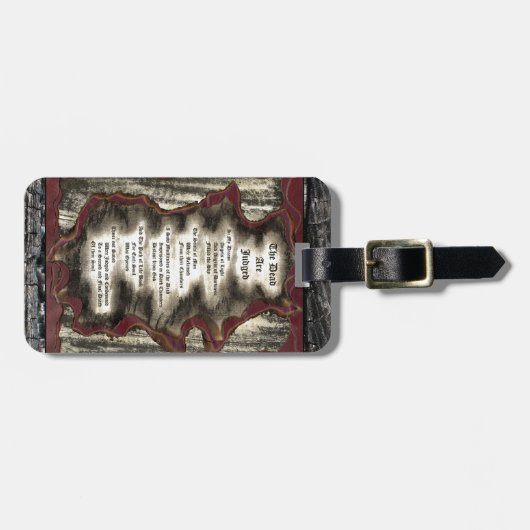 De dood wordt veroordeeld bagagelabel (Voorkant horizontaal)