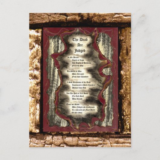 De dood wordt veroordeeld briefkaart (Voorkant)
