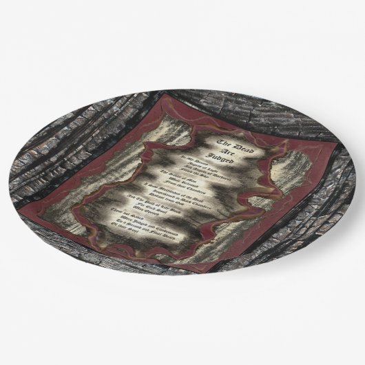 De dood wordt veroordeeld papieren bordje (Gekanteld)