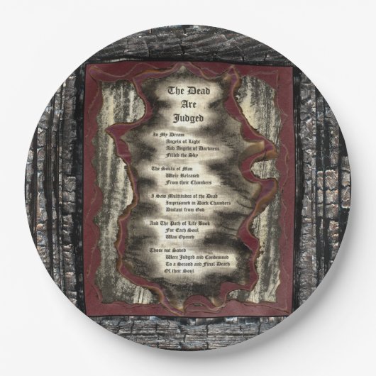 De dood wordt veroordeeld papieren bordje (Voorkant)