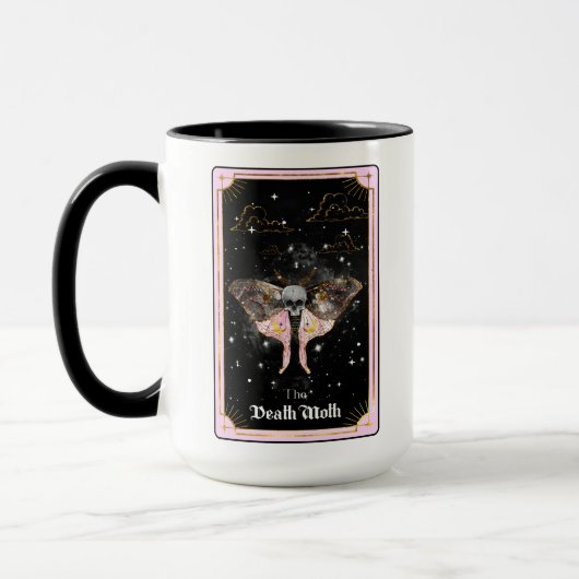 De Doodmoth Tarot Card Moon Pink Celestial Mok (Links)