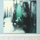 De dooi canvas afdruk (Insitu (Houten vloer))