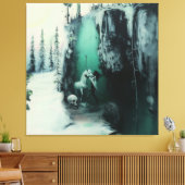 De dooi canvas afdruk (Insitu (Woonkamer))