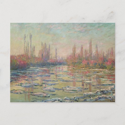 De dooi op de Seine, bij Vetheuil, 1880 Briefkaart (Voorkant)