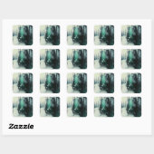 De dooi vierkante sticker (Vel)