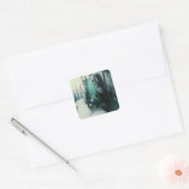 De dooi vierkante sticker (Envelop)