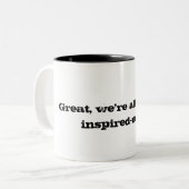 de doolder : de nieuwe bloederige inspiratie tweekleurige koffiemok (Voorkant links)