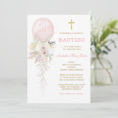 De Doop en de Eerste Verjaardag uitnodiging van on (Staand voorkant)