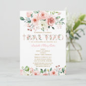 De Doop en de Eerste Verjaardag uitnodiging van on (Staand voorkant)