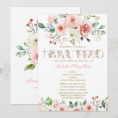 De Doop en de Eerste Verjaardag uitnodiging van on (Voorkant / Achterkant)