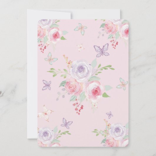 De Doop en eerste verjaardag uitnodiging van onze  (Achterkant)