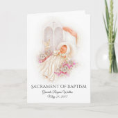 De doop Kaart van de Uitnodiging van de Bloemen (Voorkant)