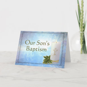 De doop Kaart van onze zoon