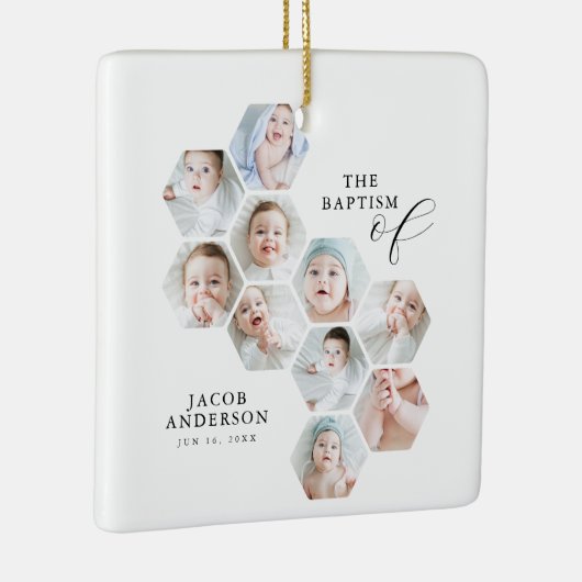 De doop moderne 10 foto collage keramisch ornament (Rechts)
