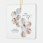 De doop moderne 10 foto collage keramisch ornament (Links)