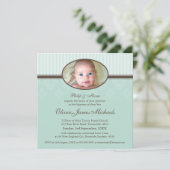 DE DOOP NODIGT UIT:: Gezegend 1SQ Kaart (Staand voorkant)