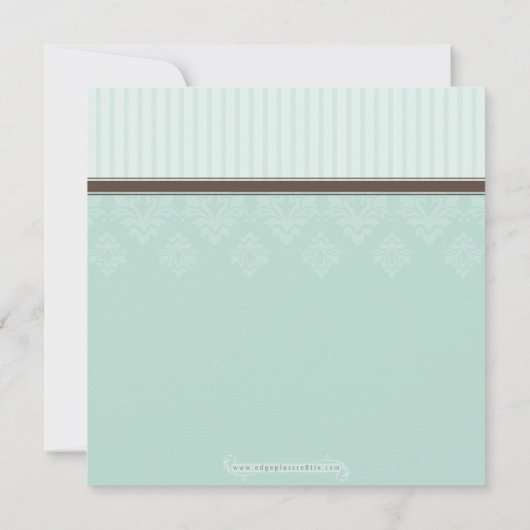 DE DOOP NODIGT UIT:: Gezegend 1SQ Kaart (Achterkant)