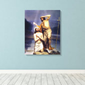 De Doop van Christus Canvas Afdruk (Insitu (Houten vloer))