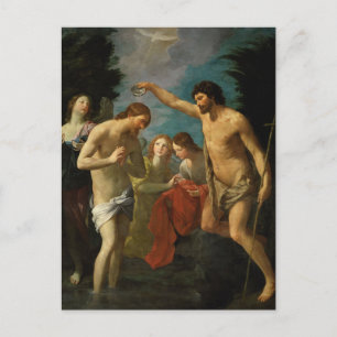 De doop van Christus door Guido Reni Briefkaart