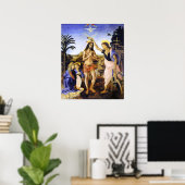 De doop van Christus door Leonardo da Vinci Fine A Poster (Thuiskantoor)