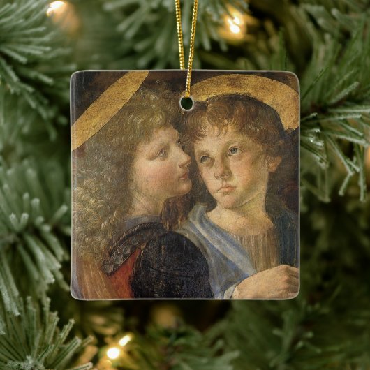 De doop van Christus door Leonardo da Vinci Keramisch Ornament (Boom)