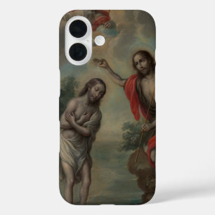 De doop van Christus door Nicolás Enríquez iPhone 16 Hoesje