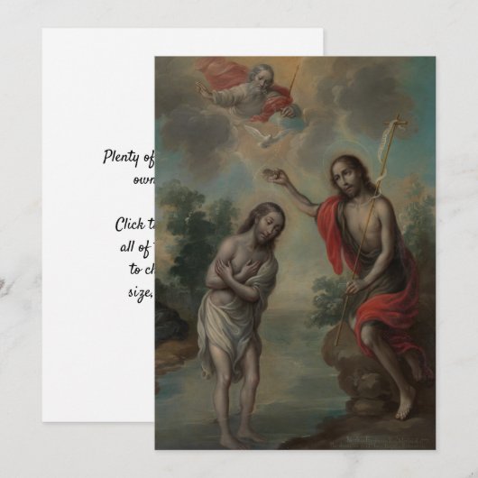 De doop van Christus door Nicolás Enríquez Kaart (Voorkant / Achterkant)