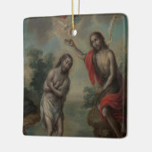 De doop van Christus door Nicolás Enríquez Keramisch Ornament (Links)