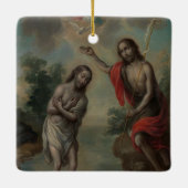 De doop van Christus door Nicolás Enríquez Keramisch Ornament (Achterkant)