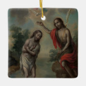 De doop van Christus door Nicolás Enríquez Keramisch Ornament (Voorkant)
