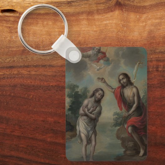De doop van Christus door Nicolás Enríquez Sleutelhanger (Voorkant)