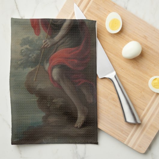 De doop van Christus door Nicolás Enríquez Theedoek (Quarter Fold)