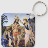 De doop van Christus door Verrocchio, Leonardo da  Sleutelhanger (Achterkant)