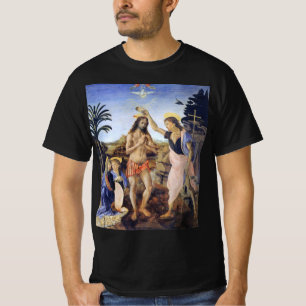De Doop van Christus door Verrocchio, Leonardo da T-shirt