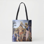 De doop van Christus door Verrocchio, Leonardo da Tote Bag (Voorkant)
