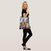 De doop van Christus door Verrocchio, Leonardo da Tote Bag (Op model)