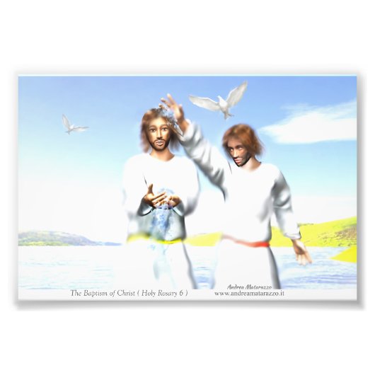 De Doop van Christus Foto Afdruk (Voorkant)