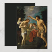 "De doop van Christus" kunst aangepaste uitnodigin Kaart (Voorkant / Achterkant)